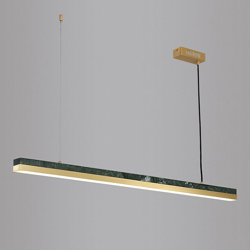 Modern Style Linear Island Light Fixture Metal 1- Light Island Lighting Fixture