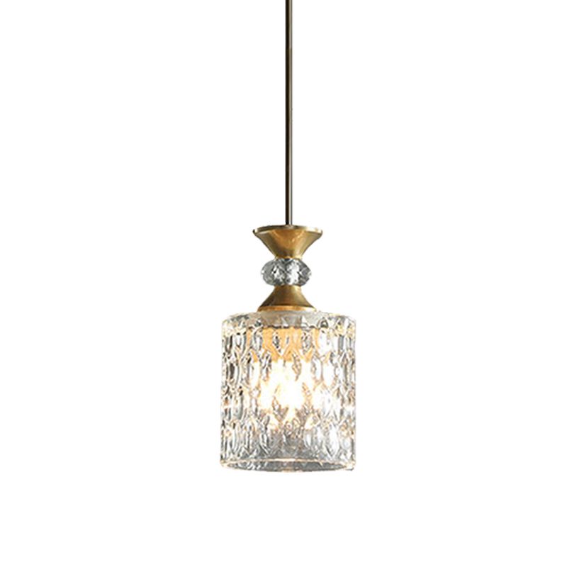 Colonna K9 Crystal Drop lampada Postmoderna ristorante a 1-bulba Ciondolo di illuminazione in oro
