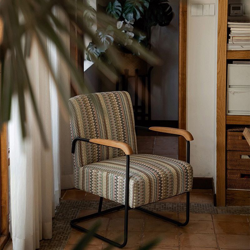 Arms Included Chair with wooden handrail 32.67" Wide Armchair for Living Room