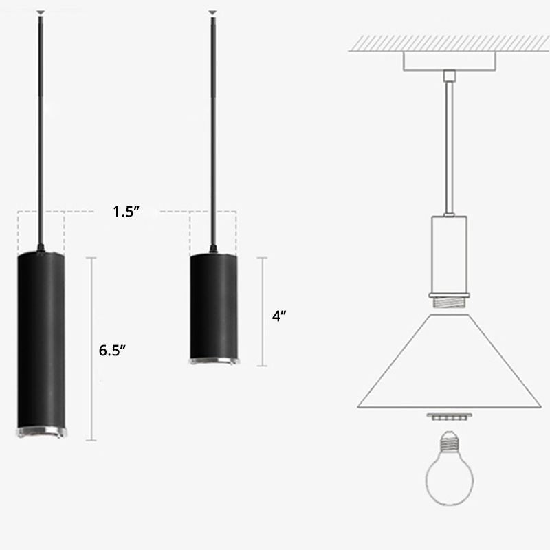 Metal Shaded Pendulum Light Nordic Style Single Suspension Lighting for Dining Room