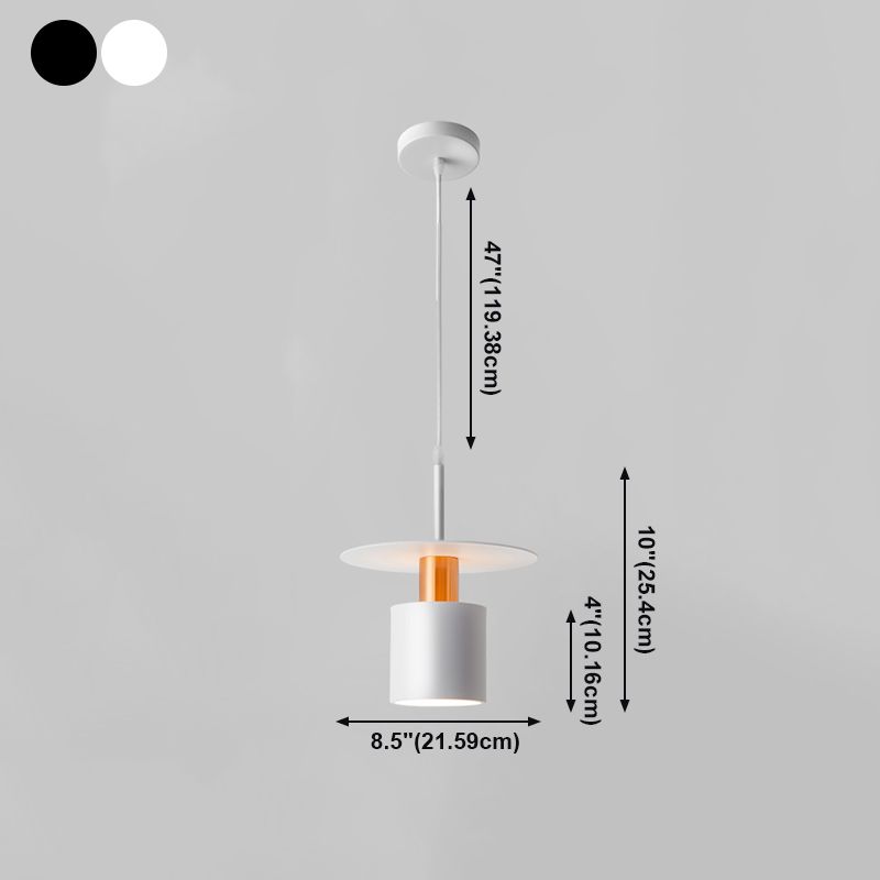 Lampe suspendue à la teinte en métal simple luminaire pendentif pour salle à manger du salon