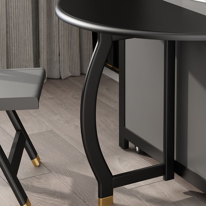 Foldable Rubberwood Dining Table Extendable Round Table with Storage Trestle Base