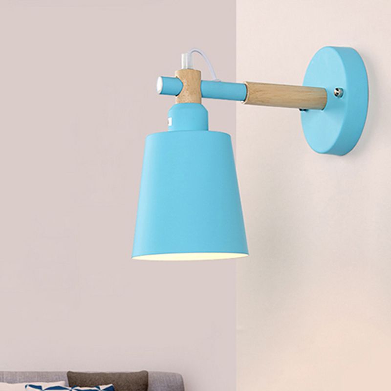 Snoep gekleurde emmer SCONCE Lichthoek Verstelbaar 1 licht Macaron Metal SCONCE LAMP VOOR WINKEL