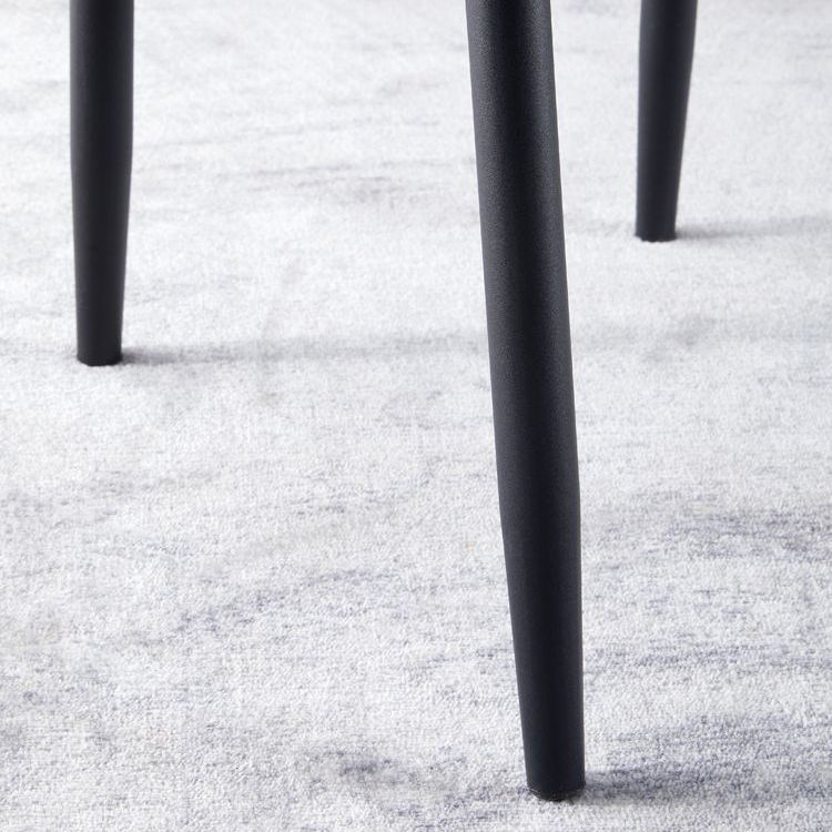 Silla lateral de cuero moderna para restaurante Silla de comedor con respaldo mate y acabado mate