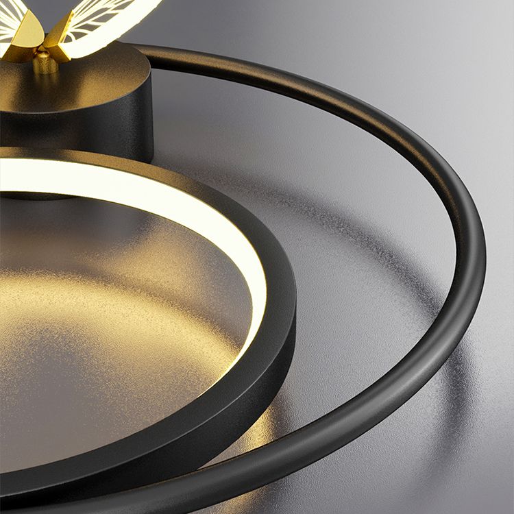 Round Shape Metal Wall Light Modern Style 3 Lights Wall Mount Light