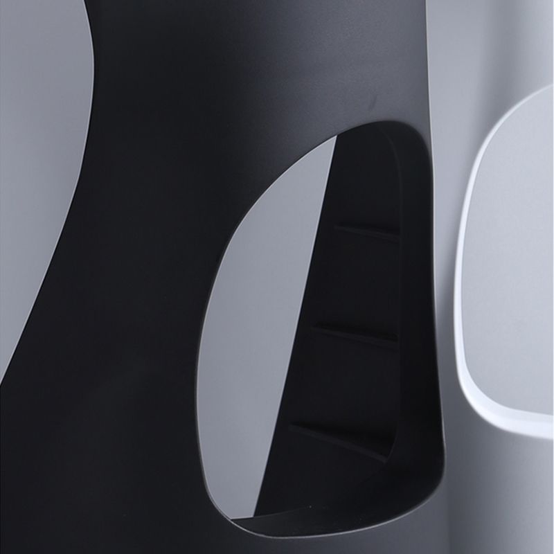 Scandinavian Plastic Barstools for Home Backless Stools with Plastic Base