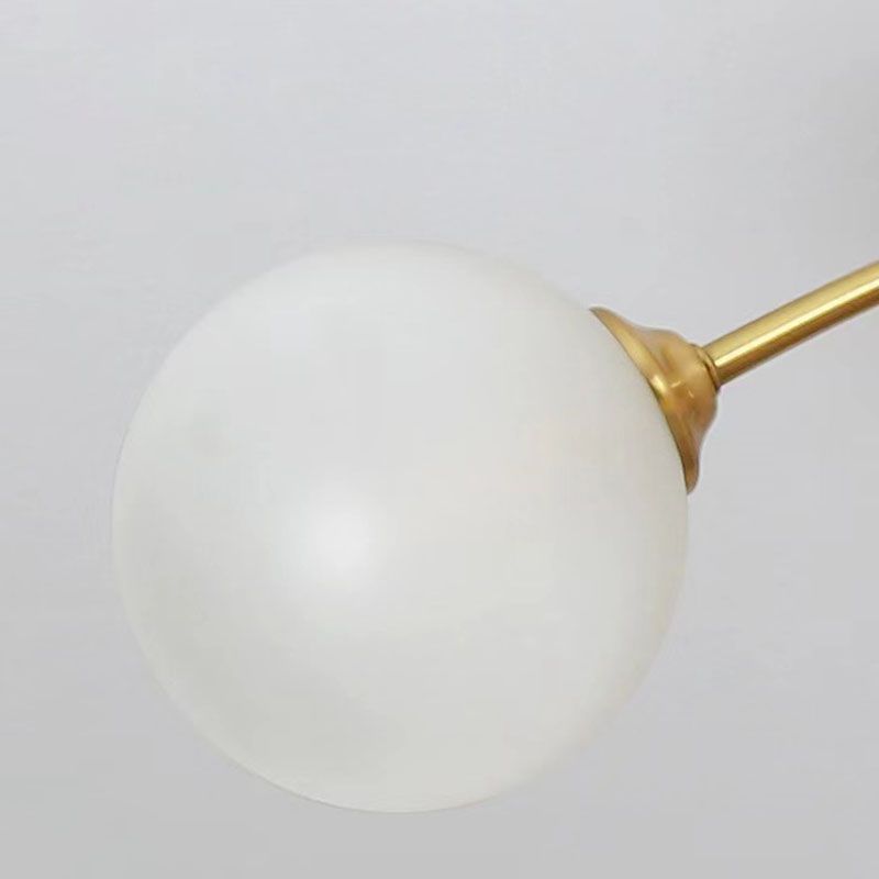 Nordic Style Copper Ceiling Light Ball Shape Ceiling Lamp for Bedroom