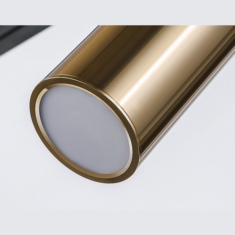 Cilindros Luz de techo colgante Simplicidad Estilo de metal Metal Black Island Light