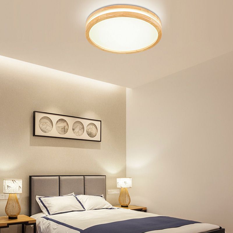 Plafonnier encastré en bois massif, lampe moderne pour bureau et salon