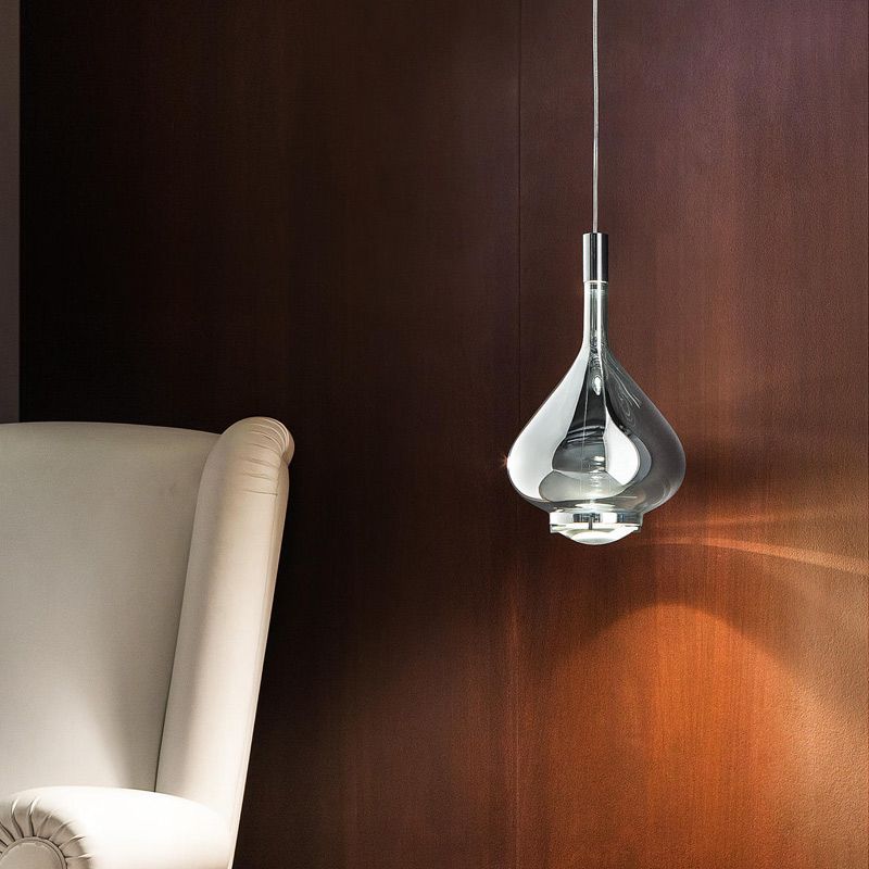 Moderne kreative einheizliche Lichtelektroplate Eisengeometrische Hanglampe mit Glasschatten