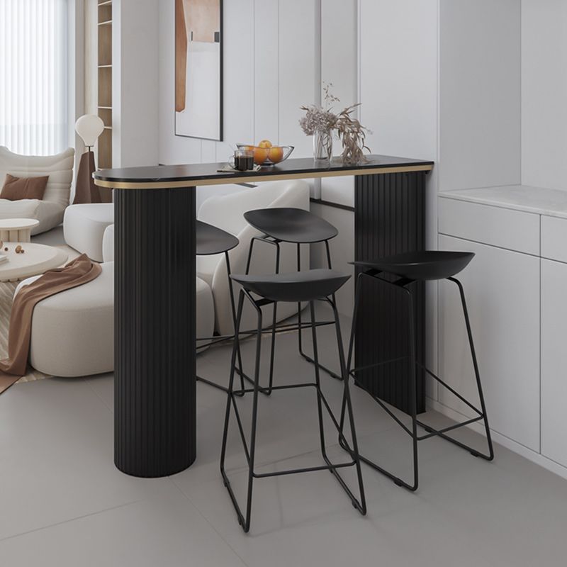 1/2/5 Pieces Modern Pub Table Set Irregular Shape Sintered Stone Top Counter Table Set