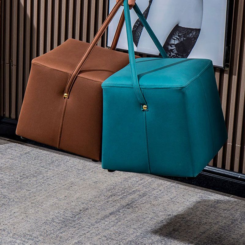 Moden Cotton Pouf Brown Scratch Resistant Pouf for Living Room