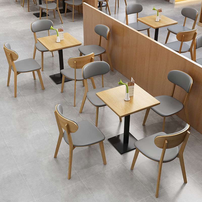 Industrial Dining Table Black Metal Base Table for Home Kitchen Dinner
