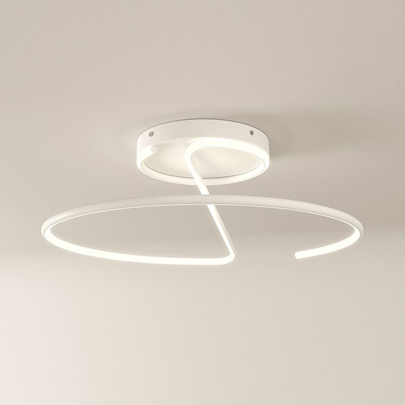 Nordic Metal Ceiling Light Linear 1 Light Flush Mount Ceiling Light for Bedroom