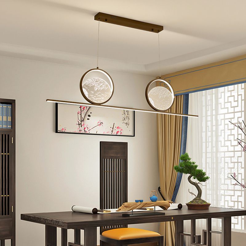 Luces colgantes colgantes geométricos de estilo moderno accesorios de iluminación de araña de metal