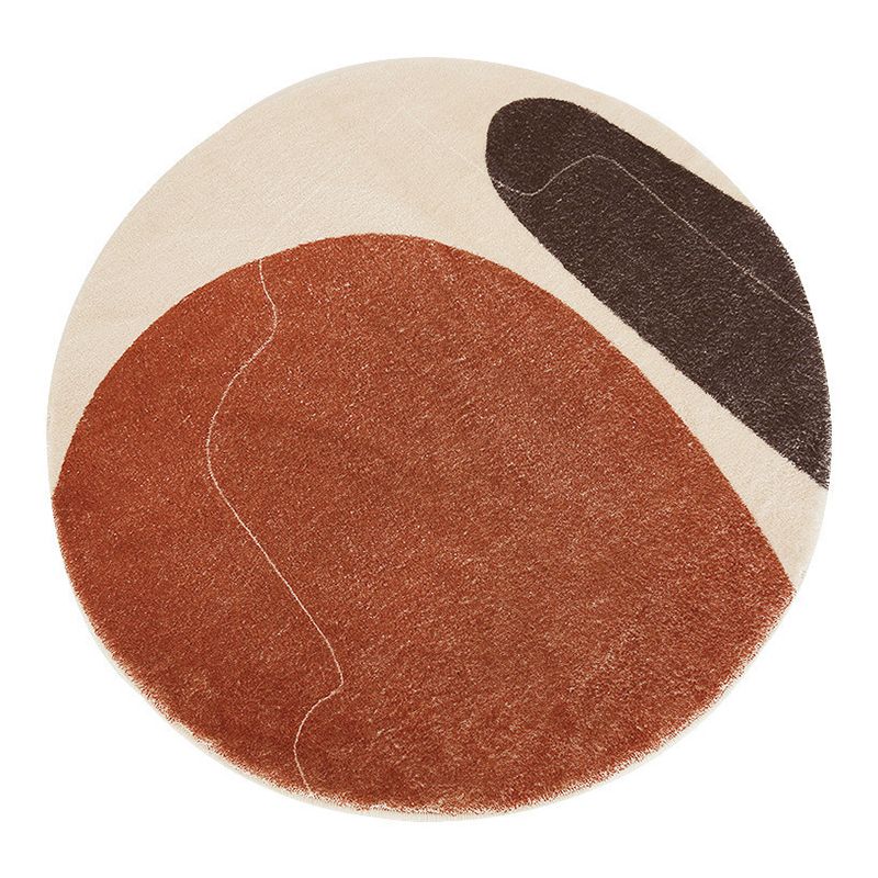 Alfombra de color naranja alfombra poliéster no deslizante para mascotas lavables son alfombra para sala de estar