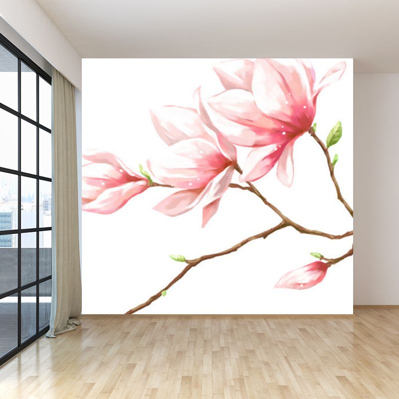 Whole Flower Branch Mural Wallpaper for Wall Decor Contemporary Girls Room Wall Art