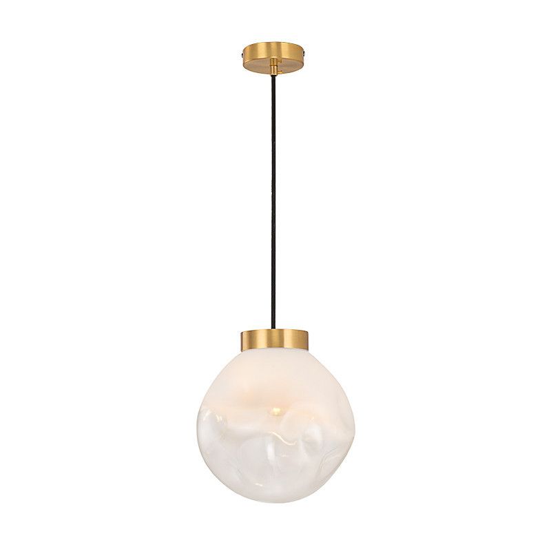 Glas unregelmäßige Form Pendelleuchte Küche Esszimmer 1 Kopf moderne Suspension Licht in Weiß