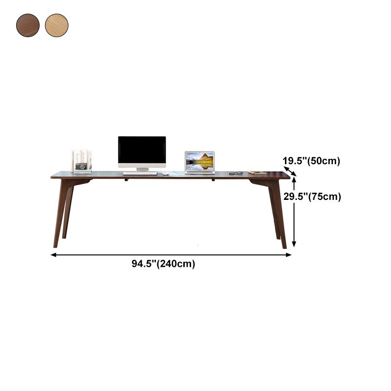 Modern Style Curved Office Desk Solid Wood Writing Desk for Home