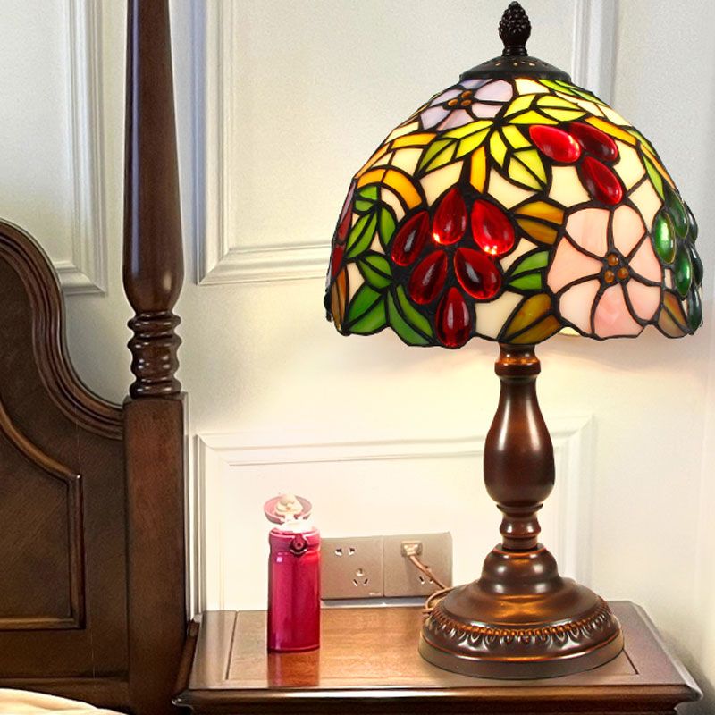 Glass Geometric Night Table Lamps Tiffany Style 1 Light Table Lamp