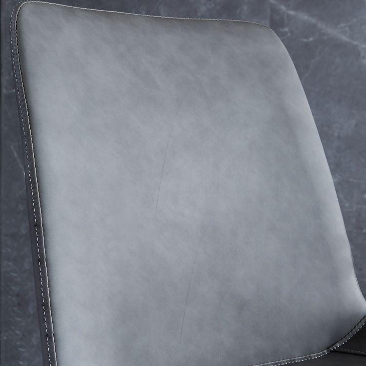 Silla lateral de cuero contemporánea para restaurante Silla de comedor con respaldo sólido