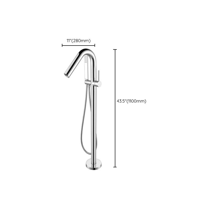 Modern Free Standing Tub Filler Faucet Copper Freestanding Tub Filler Trim