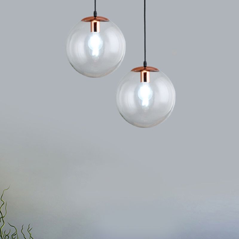 Kit d'éclairage à pendentif rond en verre