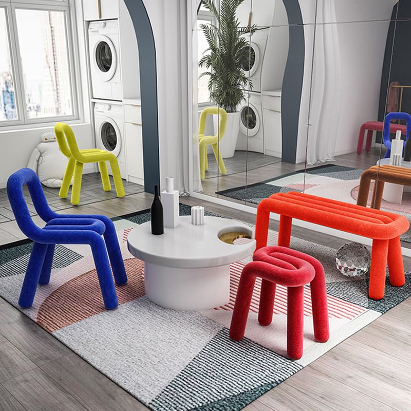 Sillas de comedor estilo moderno Sillas laterales sin brazos con patas de metal para cocina