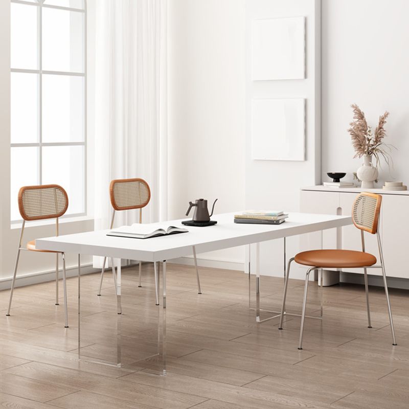 Kitchen Contemporary Dinner Table Stone Rectangle Dining Table