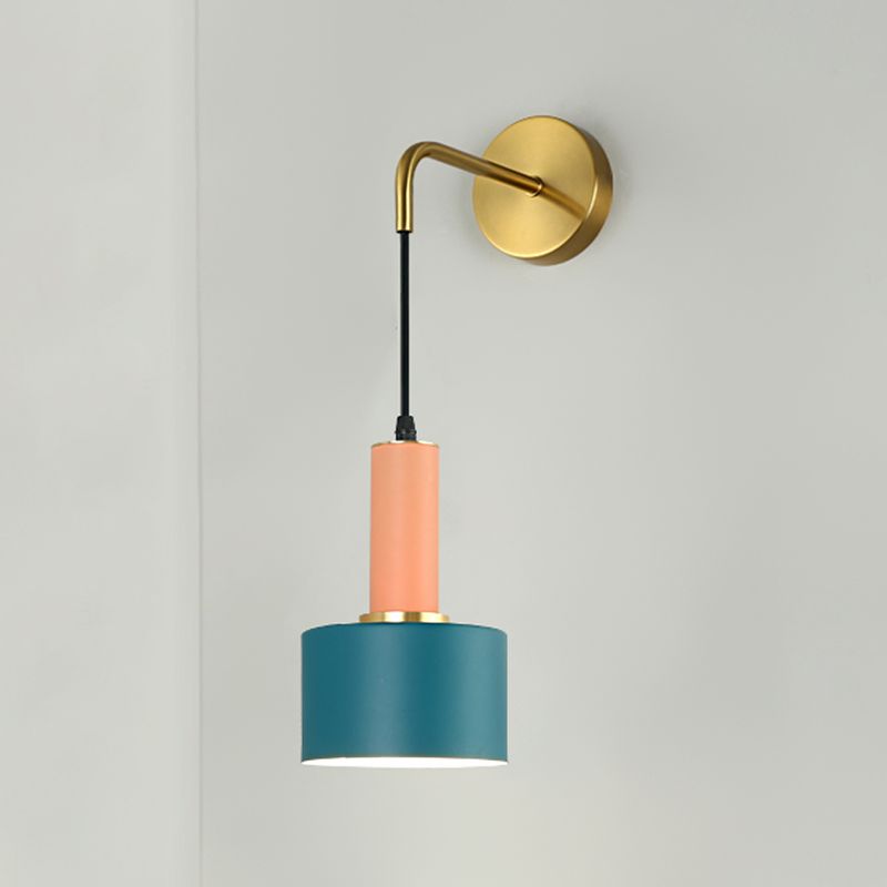 Estilo moderno de 1 luz de montaje en la pared Luz de lámpara Cilíndrica de metal apliques de pared