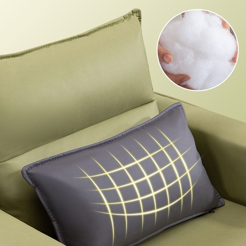 Square Arm Sofa Pillows Back Stationary Seating for Living Room