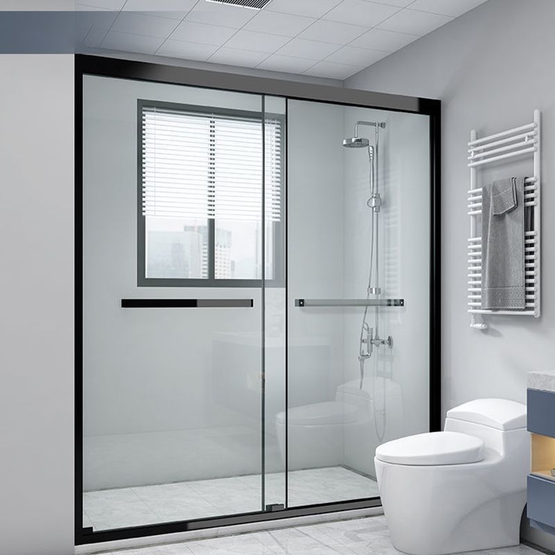 Contemporary Stainless Steel Frame Shower Bath Door Double Sliding Shower Door