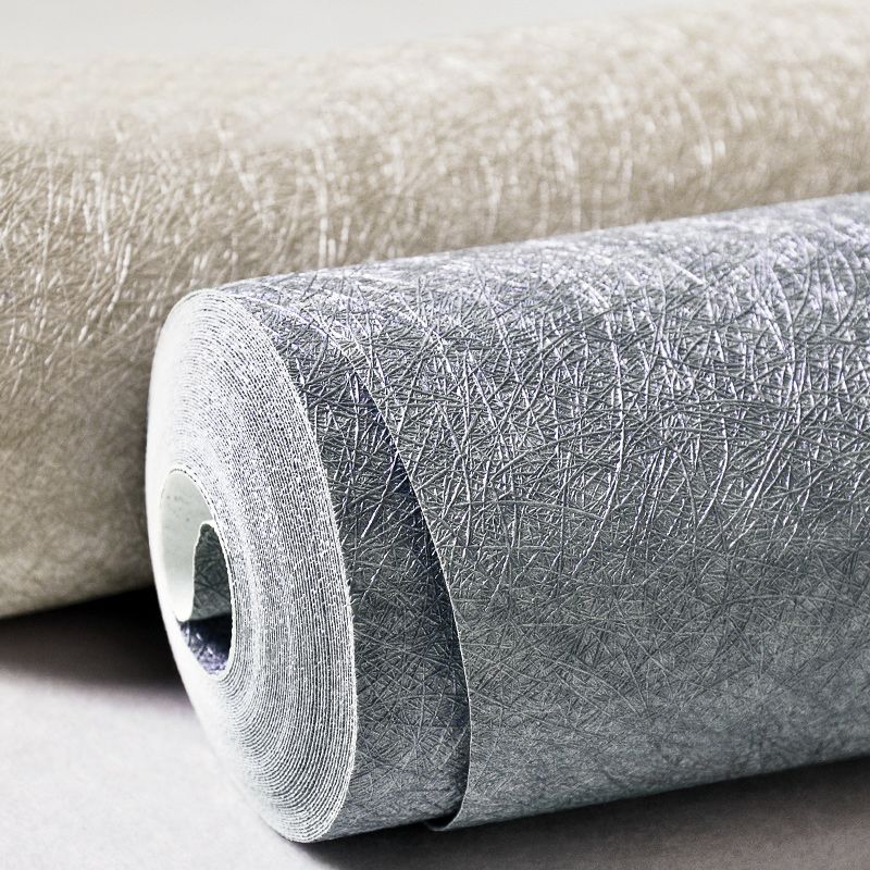 Modern Wallpaper Roll Solid-Colored Pattern Moisture Resistant Wall Covering, Multi-Color