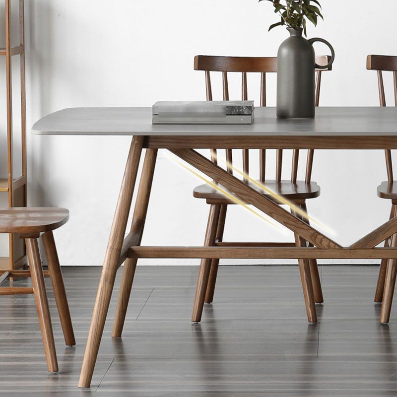 1/4/5 Pieces Solid Wood Table Set Rectangular Dining Chairs Set for Home