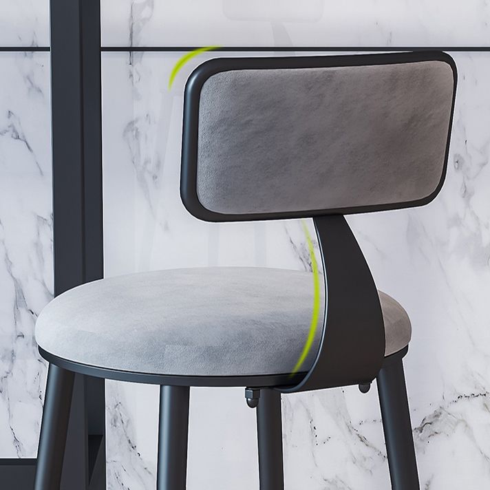 Contemporary Style Bar-stool Round Seat Counter Bar Stool with Metal Legs