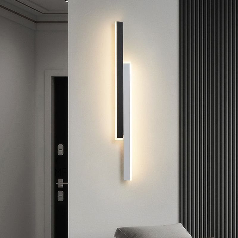 Modern White/Black Wall Mounted Sconce Linear Wall Light for Dining Room