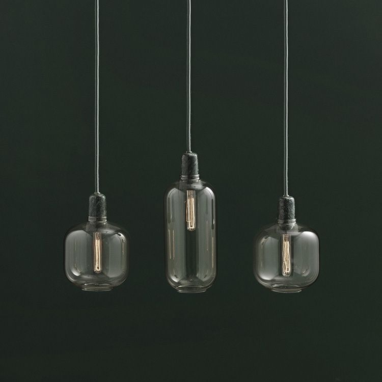 Moderner künstlerischer Stil Single Hanging Lampe Marmor Geometrische Anhänger Licht mit Glasschatten