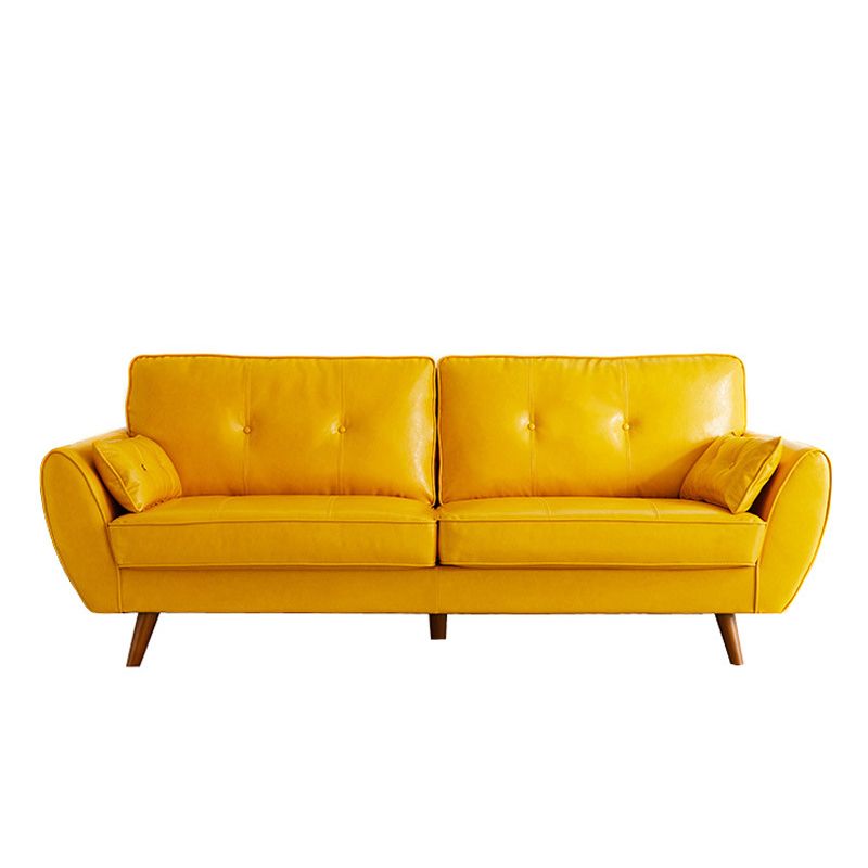 Contemporary Tufted Back Sofa 33.46" H Settee for Living Room with 4 Legs