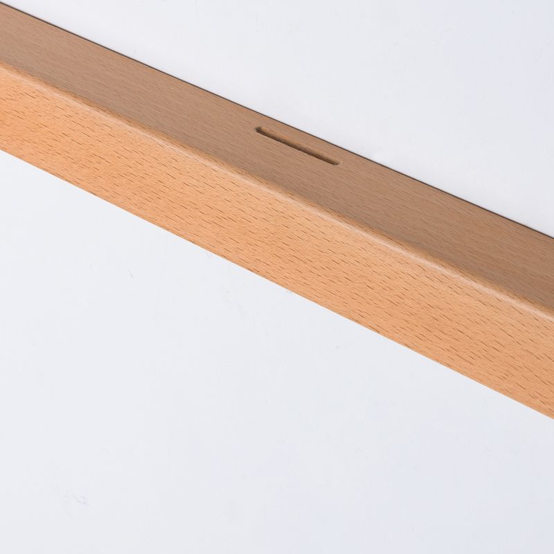 1 Light Wood Linear Wall Lighting Modern Style Wall Mounted Light Fixture in Brown