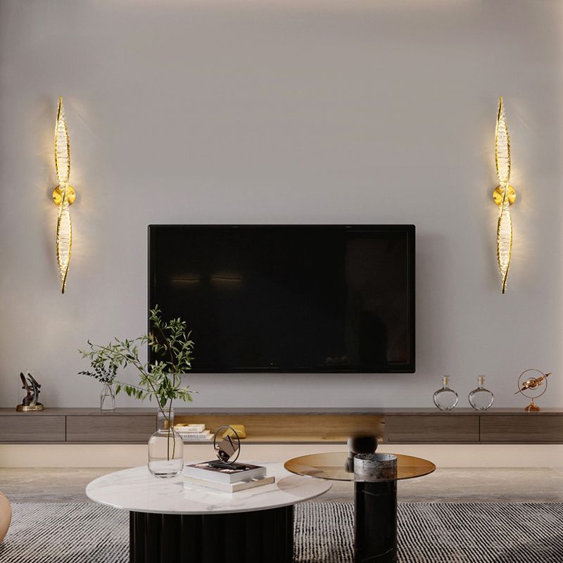 Modern Geometric Vanity Lamp Crystal 1-Light Vanity Wall Lights