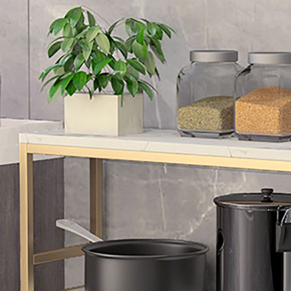 Modern Style Home Dining Kitchen Island Table Rectangle Prep Table