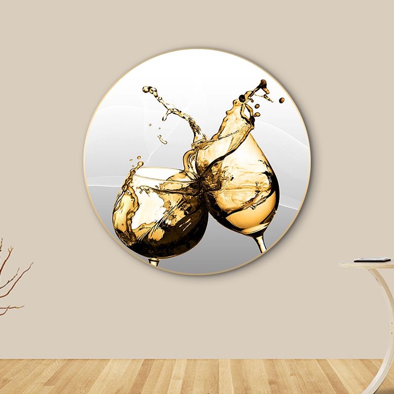 Wine Glass Canvas  Wall Art for Living Room in Pastel Color, Multiple Sizes Available