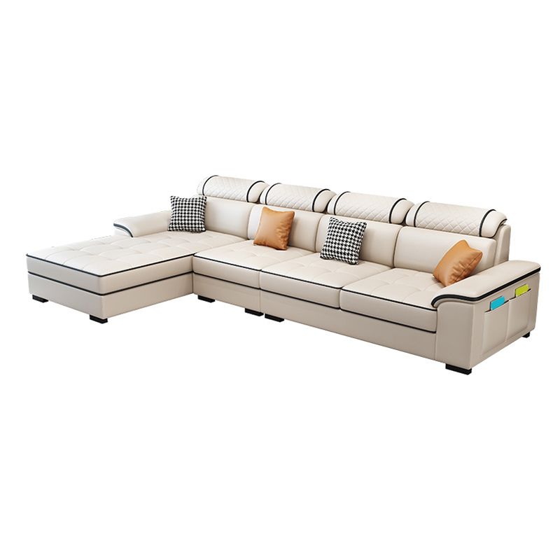 133.07" W x 70.87" D x 35.43" H Pillow Top Arm Sofa with Chaise