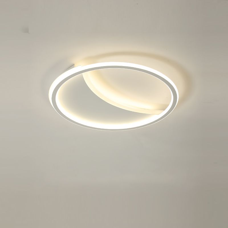 Contemporary Simple Round Flush Mount Ceiling Light with Acrylic Shade for Living Room