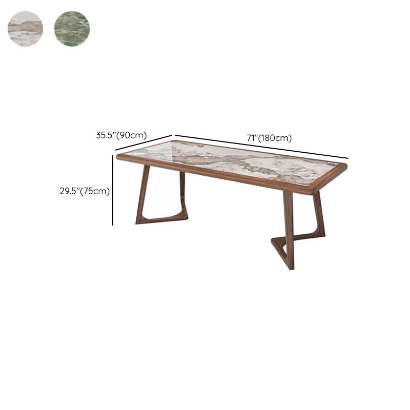 Rectangular Modern Dining Table Set 1/4/7 Pcs Dinette Set with Solid Wood Frame