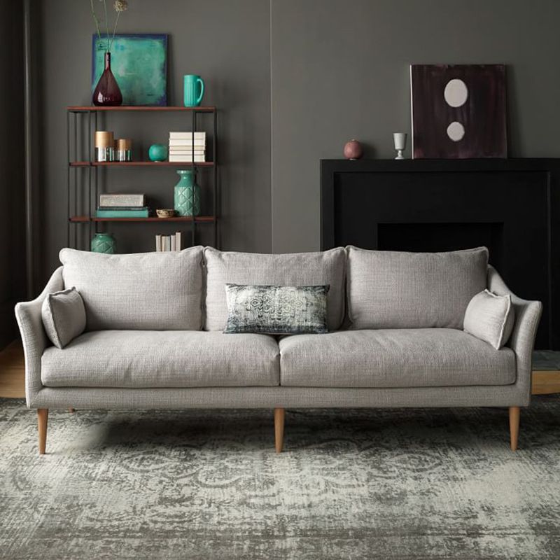 Moderne standaard houten benen stoffen bank kussens sofa voor woonkamer