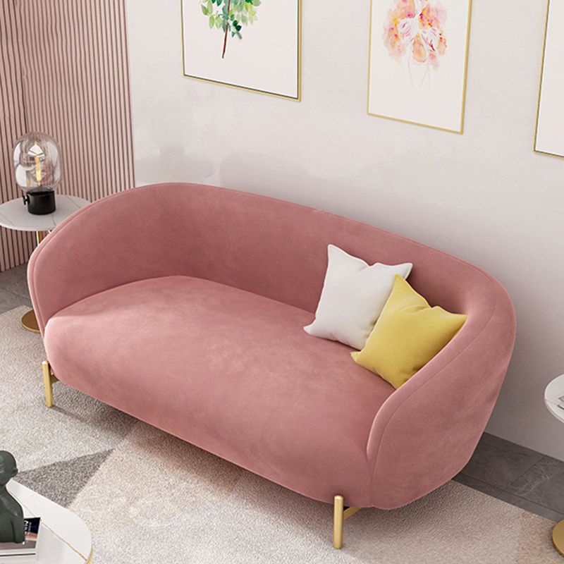Velvet Tuxedo Arm 29.52" Wide Contemporary Sofa for Living Room