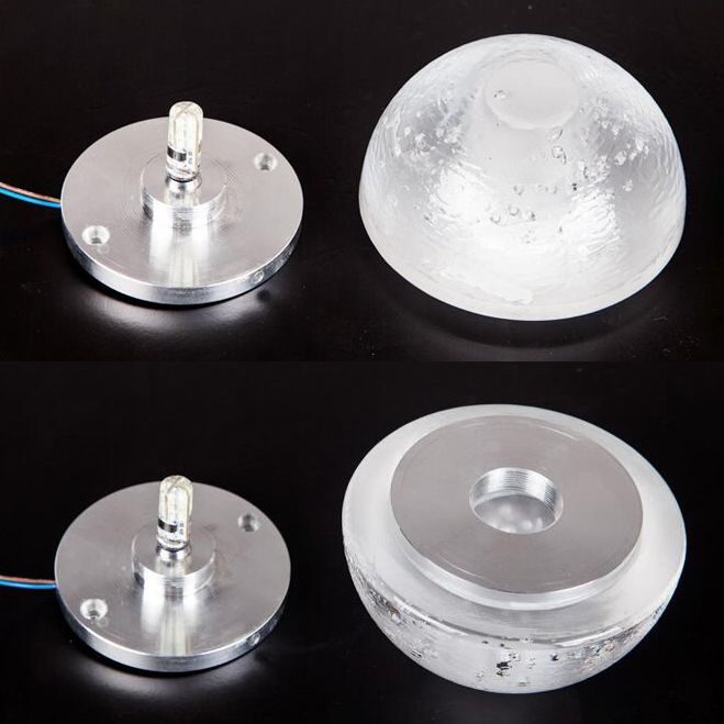 Hemisphere Wall Light Modern 1 Bulb Clear Bubble Crystal Wall Sconce in Warm/White Light for Hallway Living Room