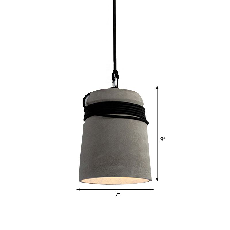 Black/Grey/Beige Finitura Sospensione Assunzione Sospensione Stile Industriale Cemento 1 Tavolo da pranzo Luce Luce a sospensione con corda