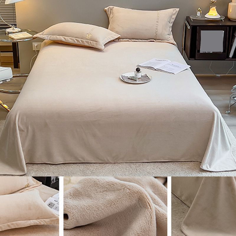 Solid Color Bed Sheet Set Breathable Polyester Bed Sheet Set